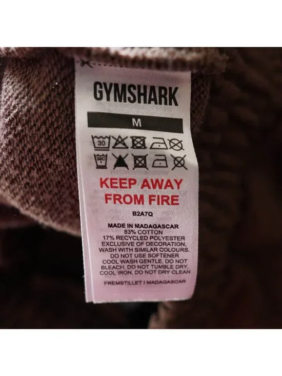 Gymshark Joggers Mens Medium Brown Tapered Sweatpants Athletic Logo - Picture 6 of 9